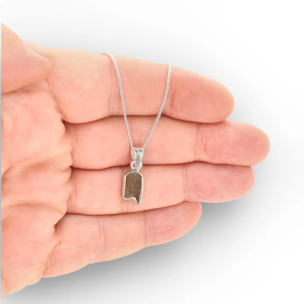 Genuine Moldavite Sterling Silver Necklace