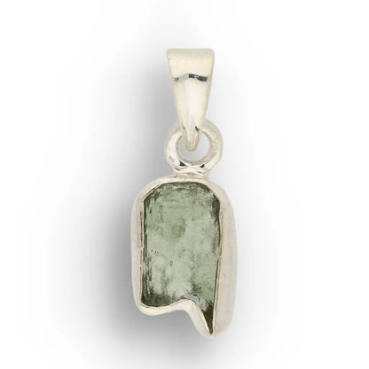 Genuine Moldavite Sterling Silver Necklace