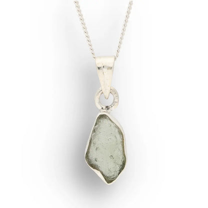 Get your Raw Czech Moldavite Silver Necklace online now or in store at Forever Gems in Franschhoek, South Africa