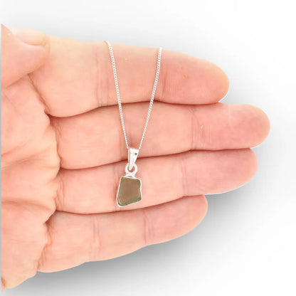 Sterling Silver Raw Czech Moldavite Necklace