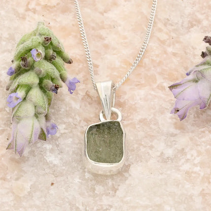 Genuine Raw Moldavite Necklace
