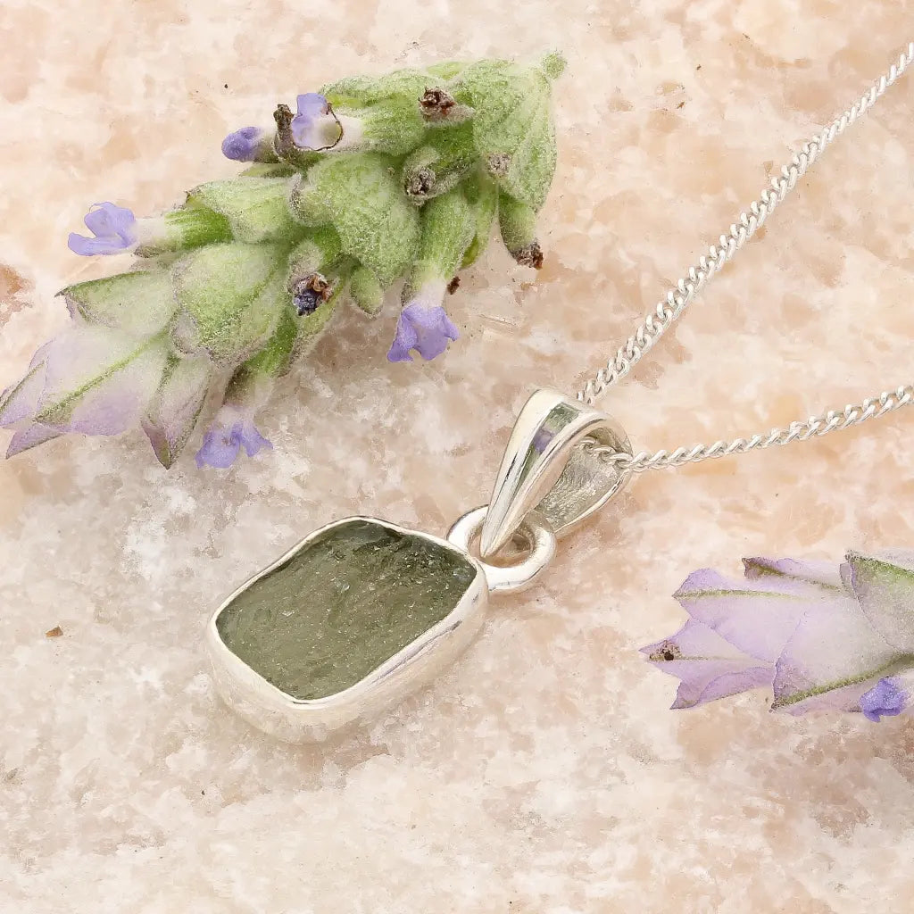 Genuine Raw Moldavite Necklace