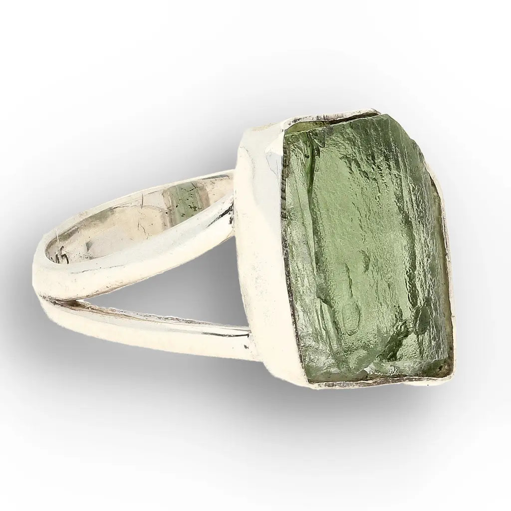 Get your Sterling Silver Natural Moldavite Ring online now or in store at Forever Gems in Franschhoek, South Africa