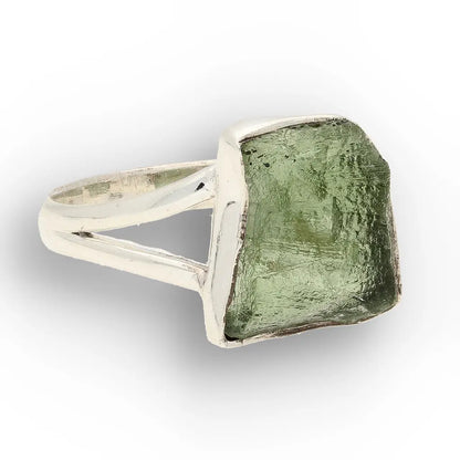 Get your Sterling Silver Raw Moldavite Bezel Ring online now or in store at Forever Gems in Franschhoek, South Africa