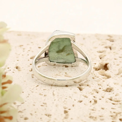 Get your Sterling Silver Raw Moldavite Bezel Ring online now or in store at Forever Gems in Franschhoek, South Africa