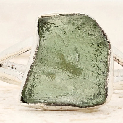 Get your Sterling Silver Raw Moldavite Bezel Ring online now or in store at Forever Gems in Franschhoek, South Africa
