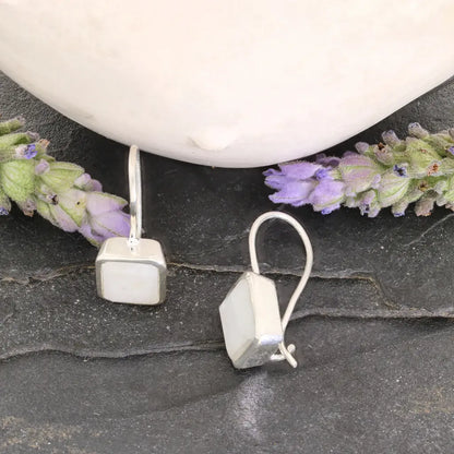 Get your Mystic Rectangle Rainbow Moonstone Drop Earrings online now or in store at Forever Gems in Franschhoek, South Africa