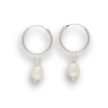 Get your Pearl Drift Natural White Oval Pearl Hoop Earrings online now or in store at Forever Gems in Franschhoek, South Africa