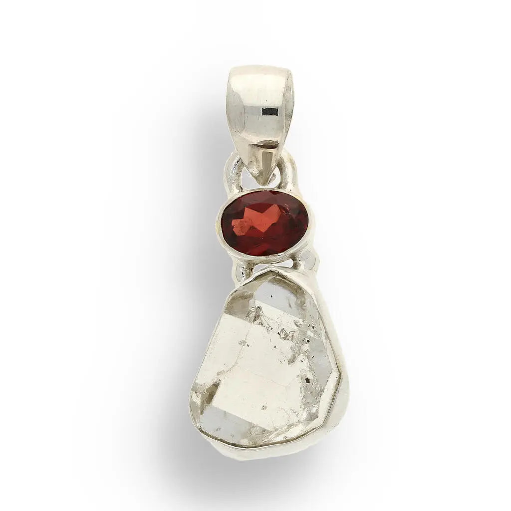 Get your Herkimer & Garnet Duo in Sterling Silver - Celestial Sparkle online now or in store at Forever Gems in Franschhoek, South Africa