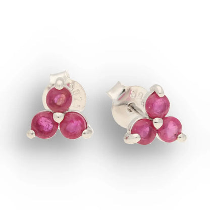 Get your Ruby Bloom Trio Natural Ruby Stud Earrings online now or in store at Forever Gems in Franschhoek, South Africa