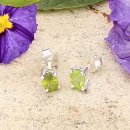 Get your Natural Peridot Oval Stud Earrings in Sterling Silver online now or in store at Forever Gems in Franschhoek, South Africa