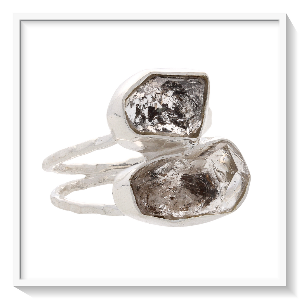 Buy your Twin Diamonds: Rough Herkimer Diamond Sterling Silver Ring online now or in store at Forever Gems in Franschhoek, South Africa