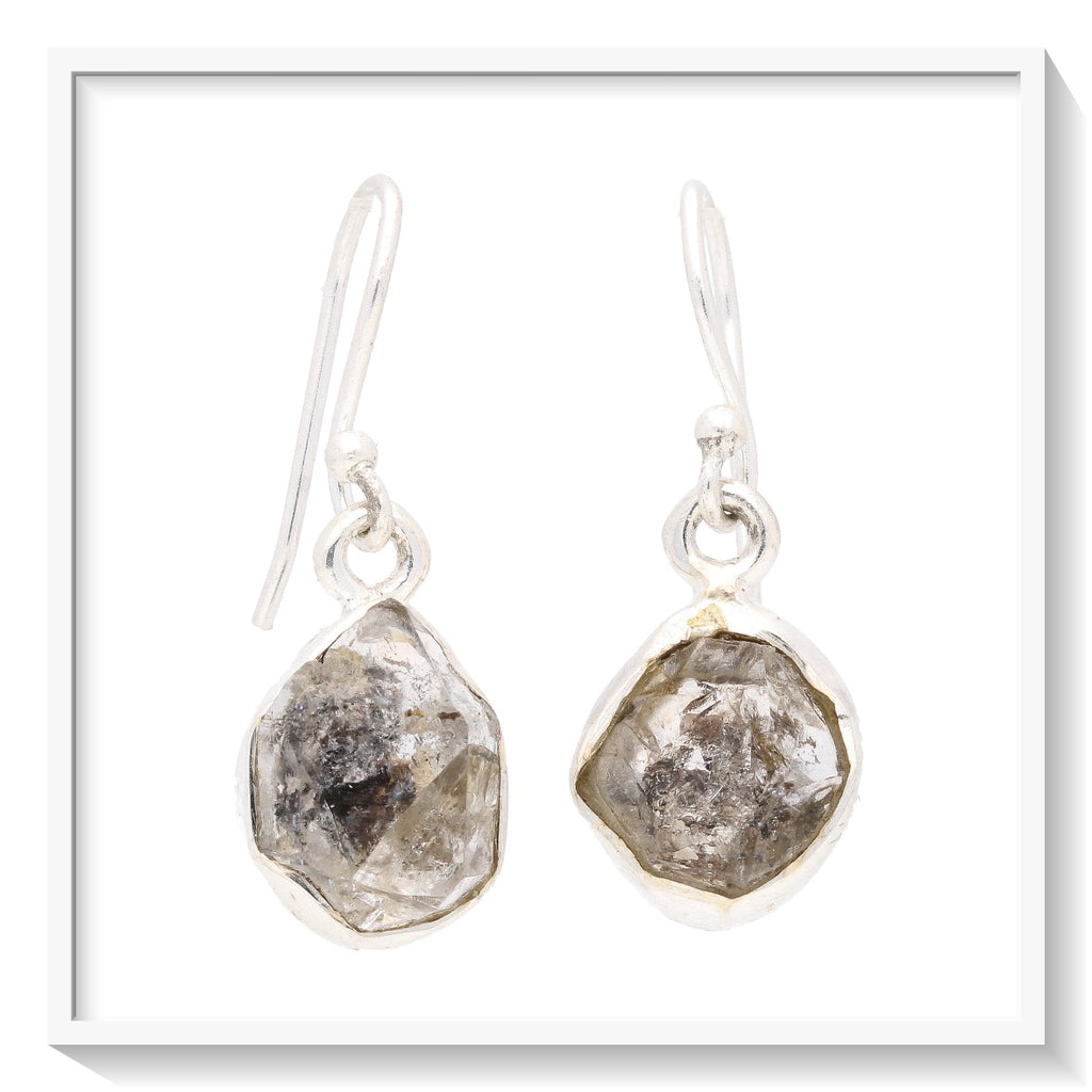 Buy your Earthly Beauty: Rough Herkimer Diamond Drop Earrings online now or in store at Forever Gems in Franschhoek, South Africa