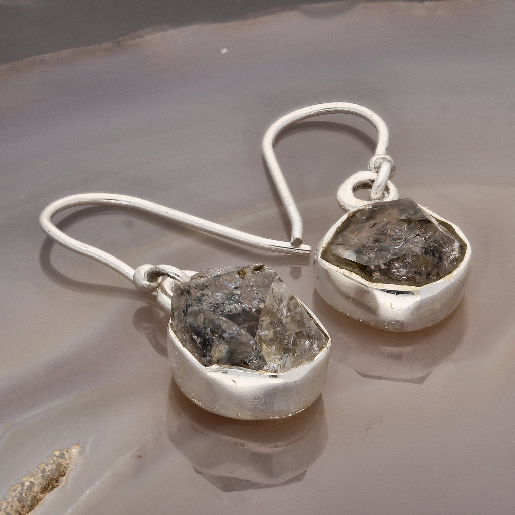 Buy your Earthly Beauty: Rough Herkimer Diamond Drop Earrings online now or in store at Forever Gems in Franschhoek, South Africa