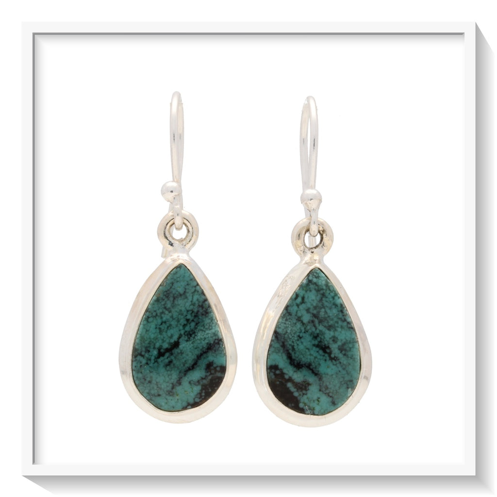 Buy your Sacred Waters: Natural Teardrop Turquoise Sterling Silver Earrings online now or in store at Forever Gems in Franschhoek, South Africa