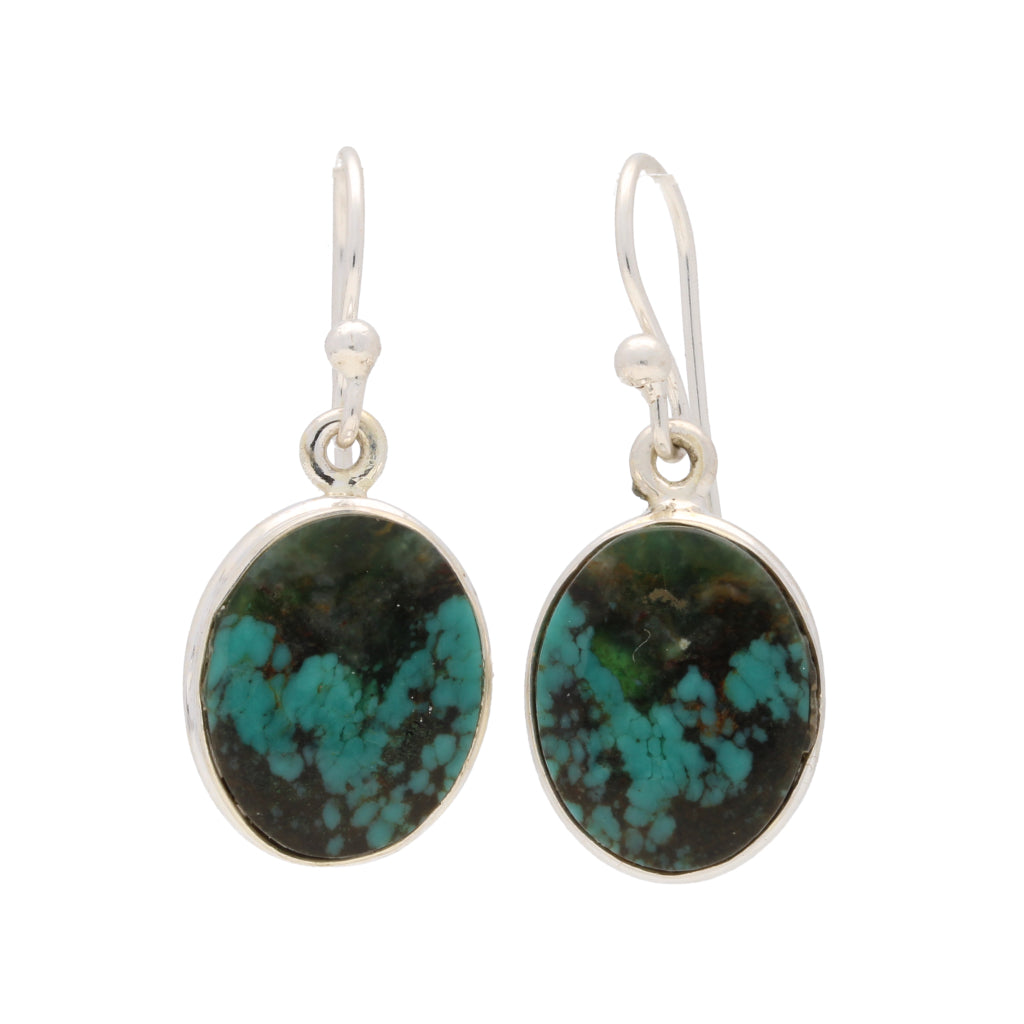 Buy your Sacred Waters: Natural Oval Turquoise Sterling Silver Earrings online now or in store at Forever Gems in Franschhoek, South Africa