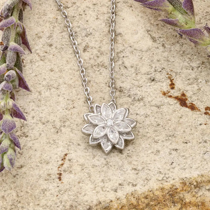 Get your Delicate Marquise-Cut Clear Cubic Zirconia Flower Necklace online now or in store at Forever Gems in Franschhoek, South Africa