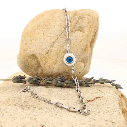 Get your Protective Evil Eye & Sterling Silver Chain Bracelet online now or in store at Forever Gems in Franschhoek, South Africa