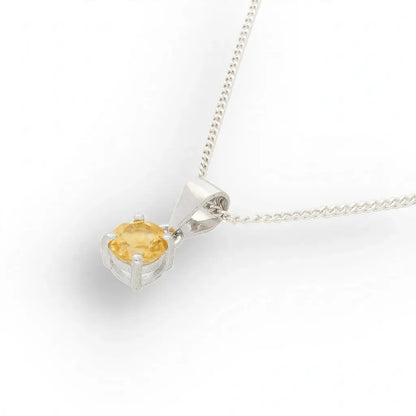 Get your Sterling Silver Citrine Solitaire Necklace online now or in store at Forever Gems in Franschhoek, South Africa