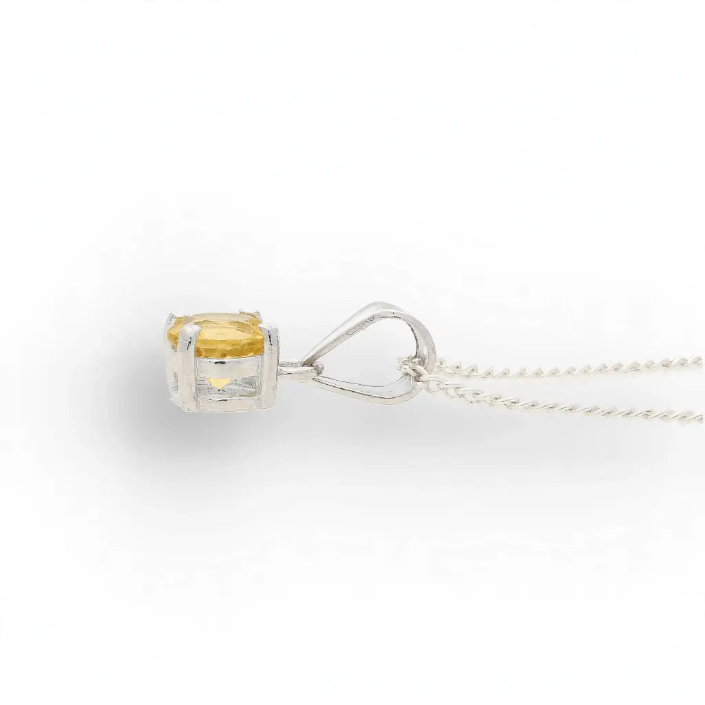 Get your Sterling Silver Citrine Solitaire Necklace online now or in store at Forever Gems in Franschhoek, South Africa