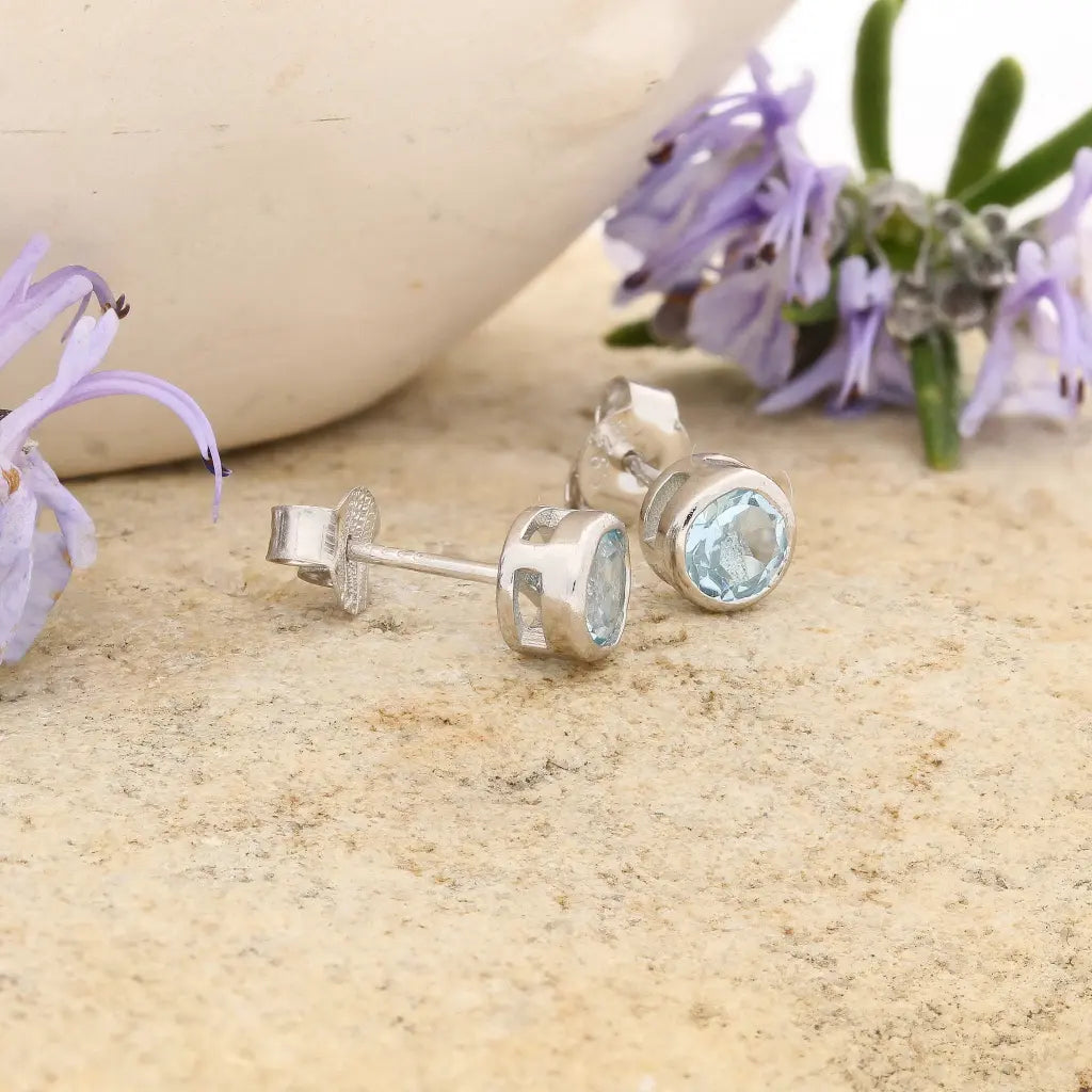Get your Natural London Blue Topaz Stud Earrings - 925 Sterling Silver (Copy) online now or in store at Forever Gems in Franschhoek, South Africa