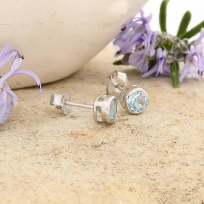 Get your Natural London Blue Topaz Stud Earrings - 925 Sterling Silver (Copy) online now or in store at Forever Gems in Franschhoek, South Africa