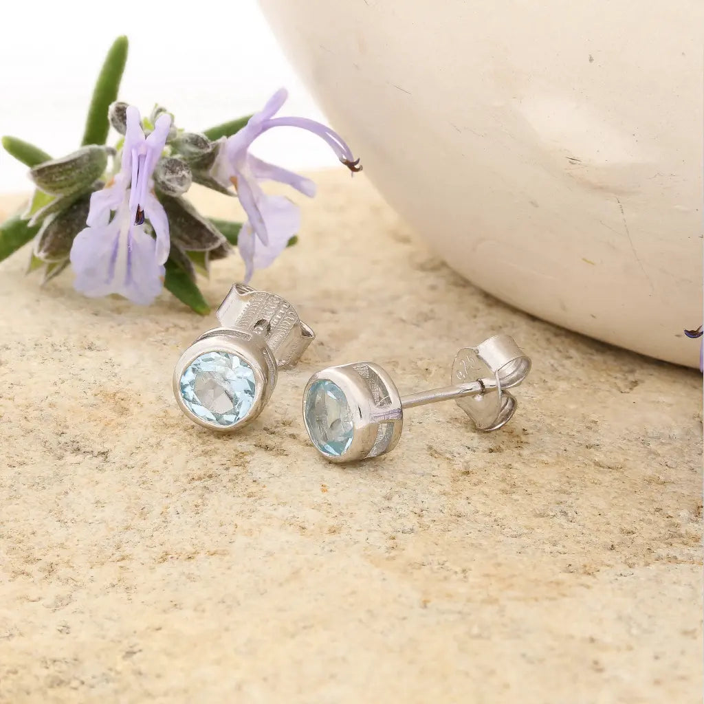Get your Natural London Blue Topaz Stud Earrings - 925 Sterling Silver (Copy) online now or in store at Forever Gems in Franschhoek, South Africa