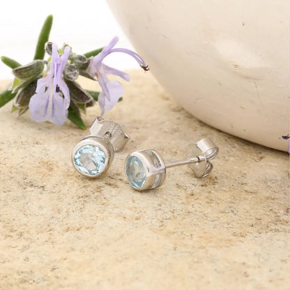Get your Natural London Blue Topaz Stud Earrings - 925 Sterling Silver (Copy) online now or in store at Forever Gems in Franschhoek, South Africa
