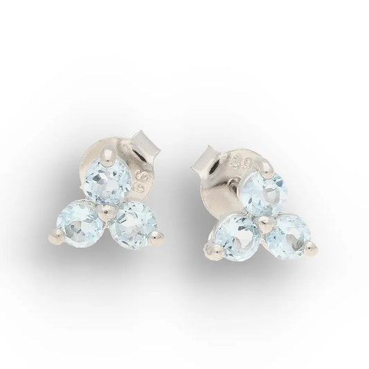 Get your Sterling Silver Blue Topaz Bloom Stud Earrings online now or in store at Forever Gems in Franschhoek, South Africa