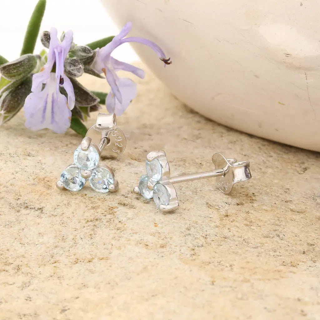 Get your Natural London Blue Topaz Stud Earrings - 925 Sterling Silver (Copy) (Copy) online now or in store at Forever Gems in Franschhoek, South Africa