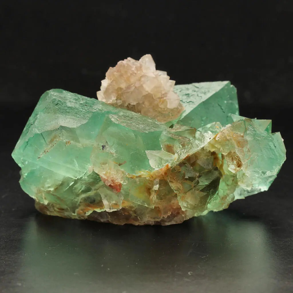 Buy your Exceptional Green Octahedral Fluorite Cluster with Quartz online now or in store at Forever Gems in Franschhoek, South Africa