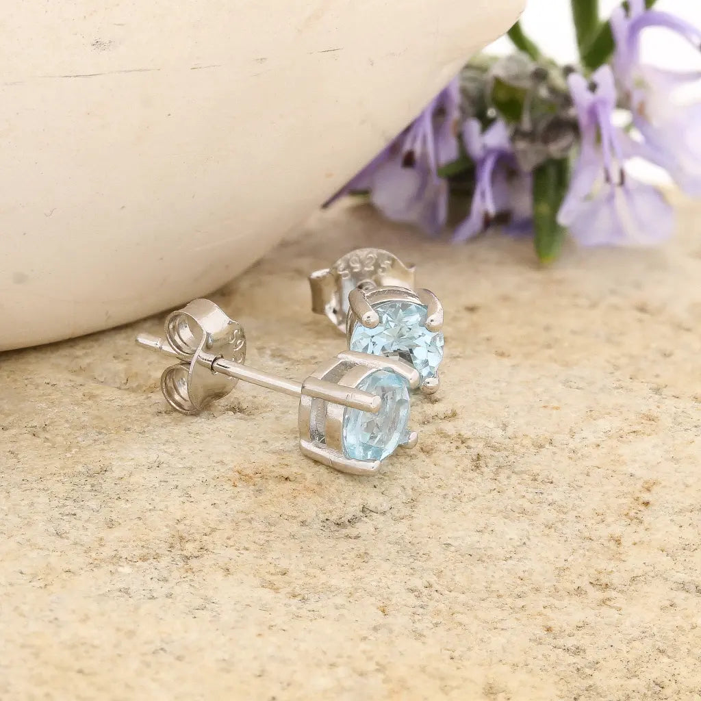 Get your Natural London Blue Topaz Stud Earrings - 925 Sterling Silver (Copy) (Copy) (Copy) online now or in store at Forever Gems in Franschhoek, South Africa