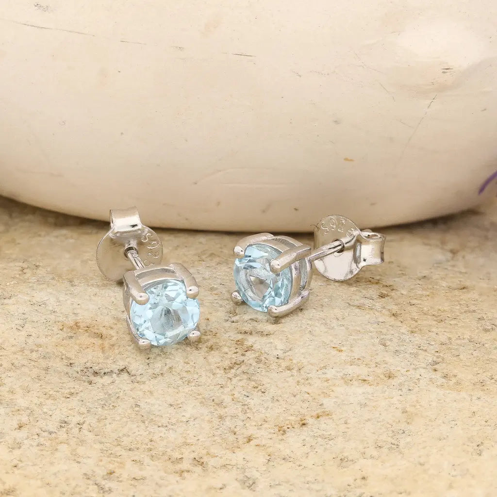 Get your Natural London Blue Topaz Stud Earrings - 925 Sterling Silver (Copy) (Copy) (Copy) online now or in store at Forever Gems in Franschhoek, South Africa