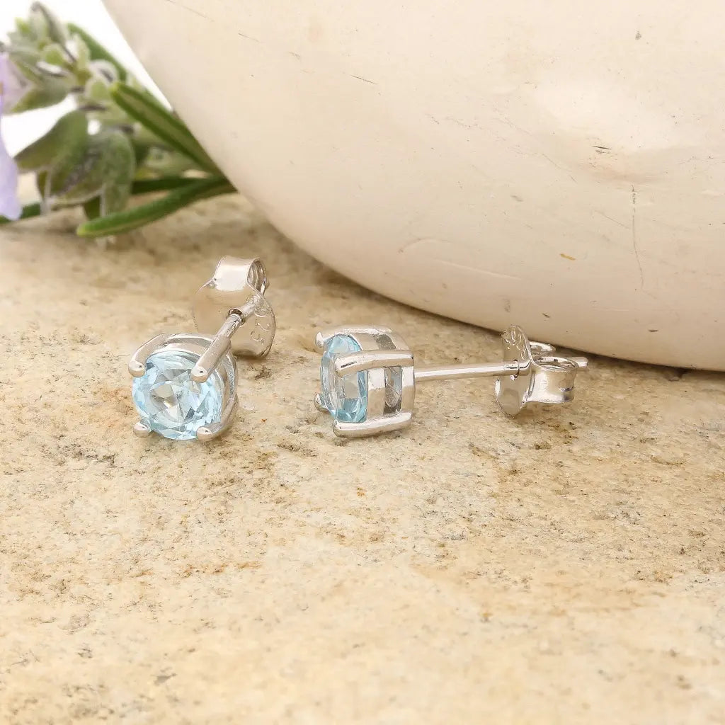 Get your Natural London Blue Topaz Stud Earrings - 925 Sterling Silver (Copy) (Copy) (Copy) online now or in store at Forever Gems in Franschhoek, South Africa