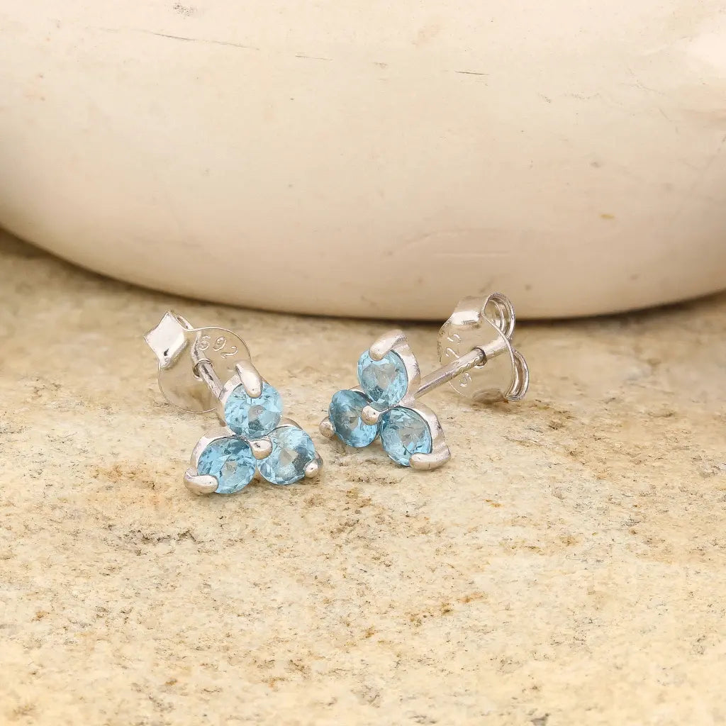 Get your Natural London Blue Topaz Stud Earrings - 925 Sterling Silver (Copy) (Copy) (Copy) (Copy) online now or in store at Forever Gems in Franschhoek, South Africa