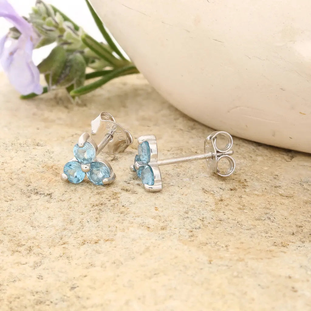 Get your Natural London Blue Topaz Stud Earrings - 925 Sterling Silver (Copy) (Copy) (Copy) (Copy) online now or in store at Forever Gems in Franschhoek, South Africa