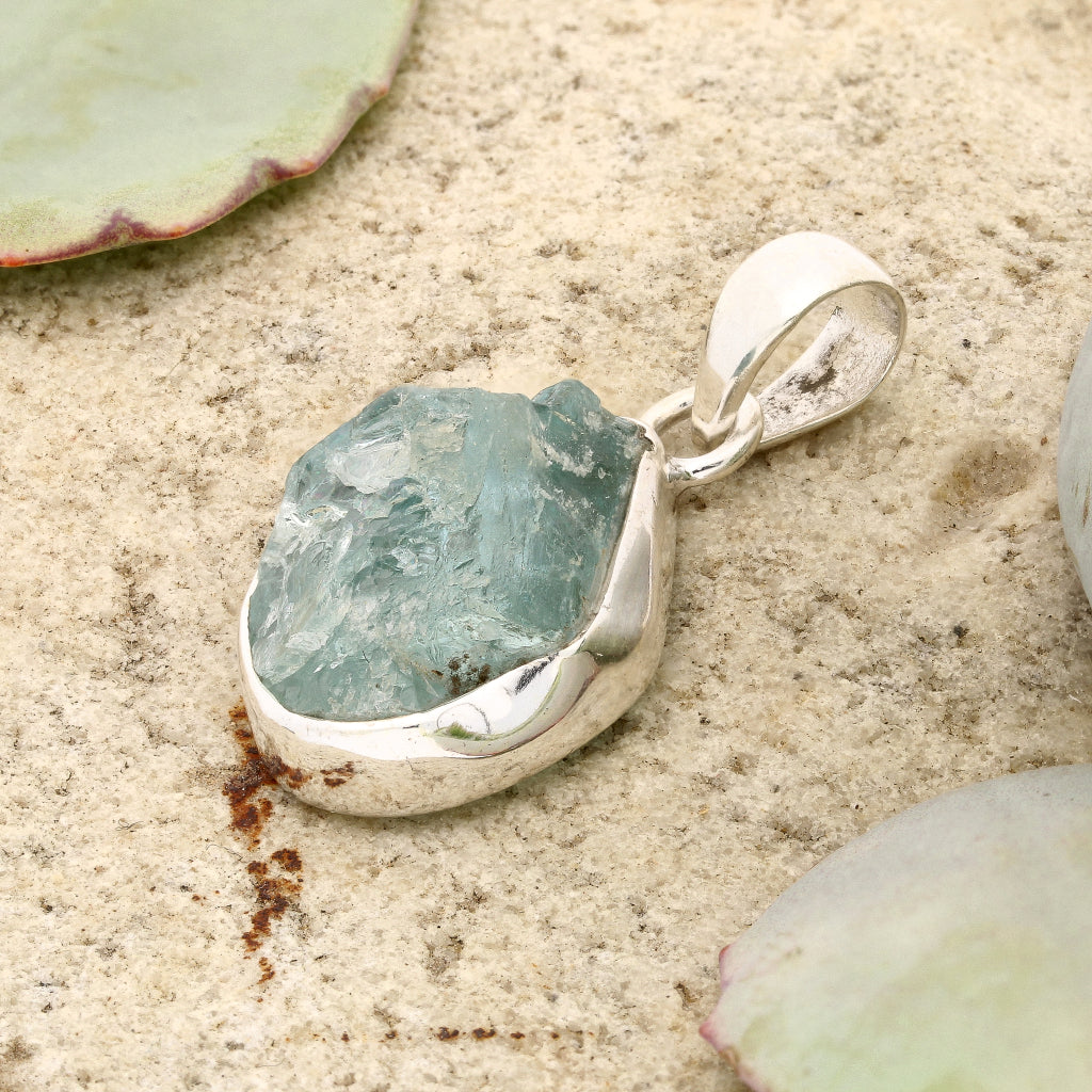Buy your Elemental Aura Rough Aquamarine Necklace online now or in store at Forever Gems in Franschhoek, South Africa