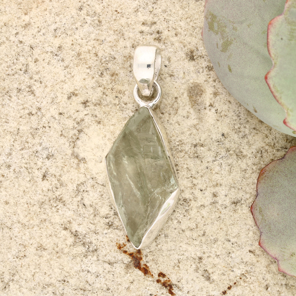 Buy your Elemental Aura Rough Prasiolite Necklace online now or in store at Forever Gems in Franschhoek, South Africa
