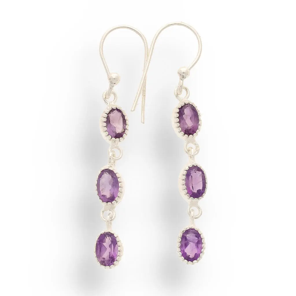 Buy your Facet Trio Earrings: Amethyst online now or in store at Forever Gems in Franschhoek, South Africa
