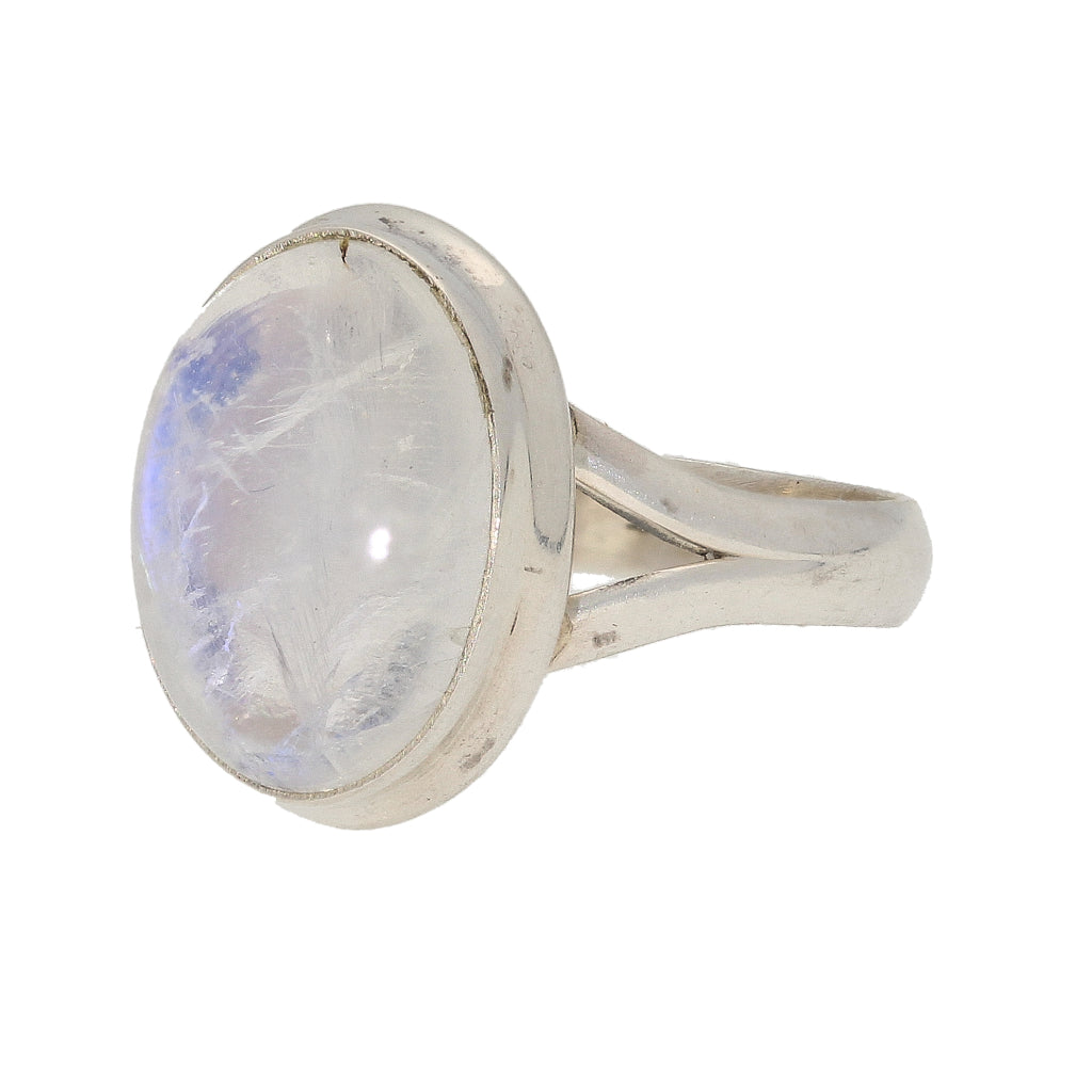 Buy your Radiant Rainbow Moonstone Sterling Silver Ring - Magical Color-Shift Gem online now or in store at Forever Gems in Franschhoek, South Africa