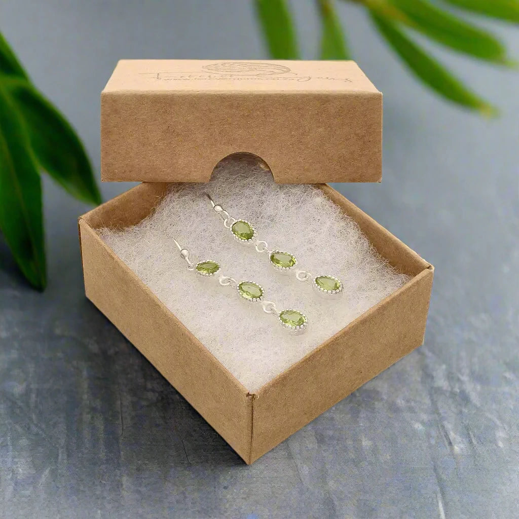 Buy your Facet Trio Earrings: Peridot online now or in store at Forever Gems in Franschhoek, South Africa