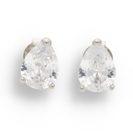 Exquisite Pear Cut Silver Studs: A Sophisticated Gift Choice