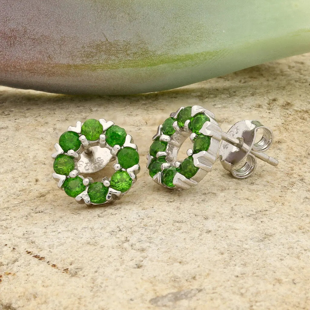 Get your Emerald Forest Sterling Silver Earrings – Featuring Vibrant Chrome Diopside Brilliance online now or in store at Forever Gems in Franschhoek, South Africa
