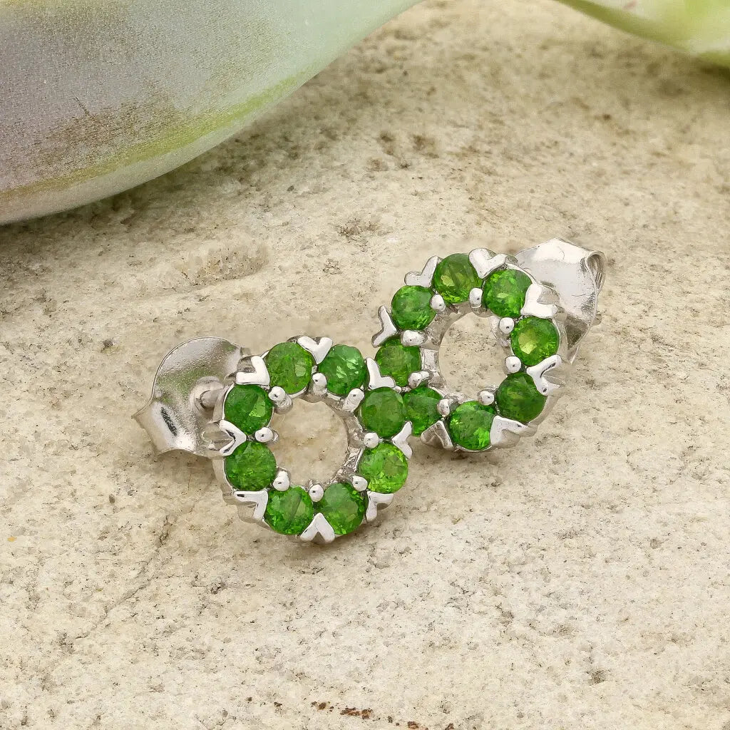 Get your Emerald Forest Sterling Silver Earrings – Featuring Vibrant Chrome Diopside Brilliance online now or in store at Forever Gems in Franschhoek, South Africa