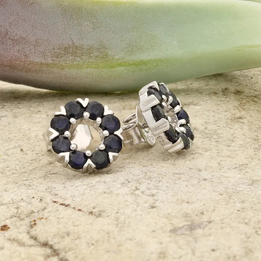 Get your Midnight Allure Sterling Silver Earrings – Adorned with Royal Blue Sapphires online now or in store at Forever Gems in Franschhoek, South Africa
