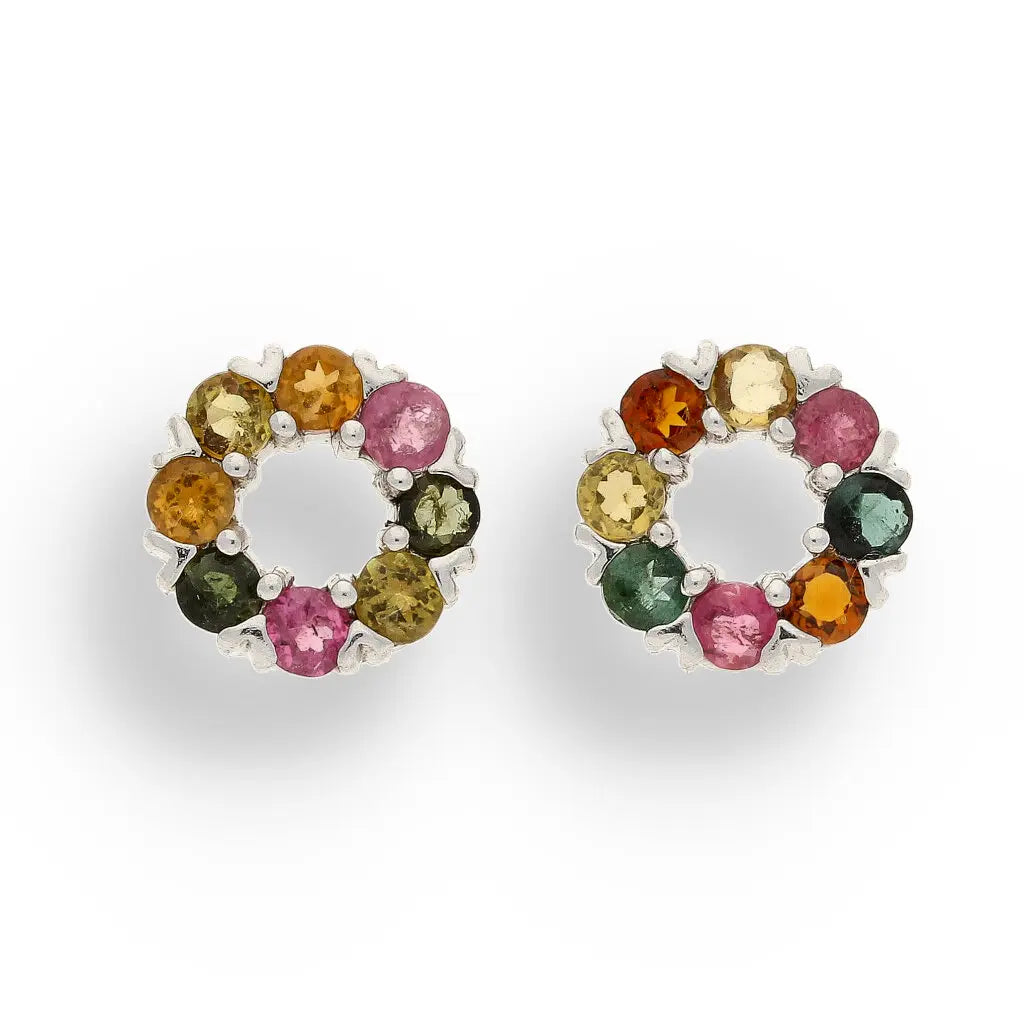 Get your Aurora Dreams Sterling Silver Earrings – A Kaleidoscope of Multi-Coloured Tourmalines online now or in store at Forever Gems in Franschhoek, South Africa