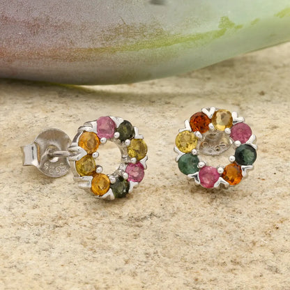 Get your Aurora Dreams Sterling Silver Earrings – A Kaleidoscope of Multi-Coloured Tourmalines online now or in store at Forever Gems in Franschhoek, South Africa
