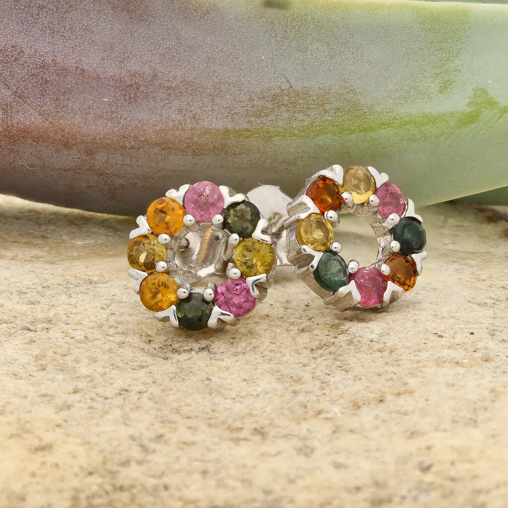 Get your Aurora Dreams Sterling Silver Earrings – A Kaleidoscope of Multi-Coloured Tourmalines online now or in store at Forever Gems in Franschhoek, South Africa