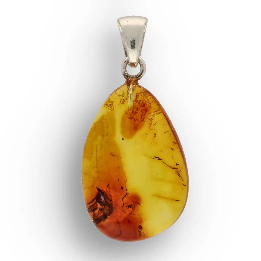 Get your Golden Time Capsule: Baltic Amber Insect Necklace in Silver online now or in store at Forever Gems in Franschhoek, South Africa