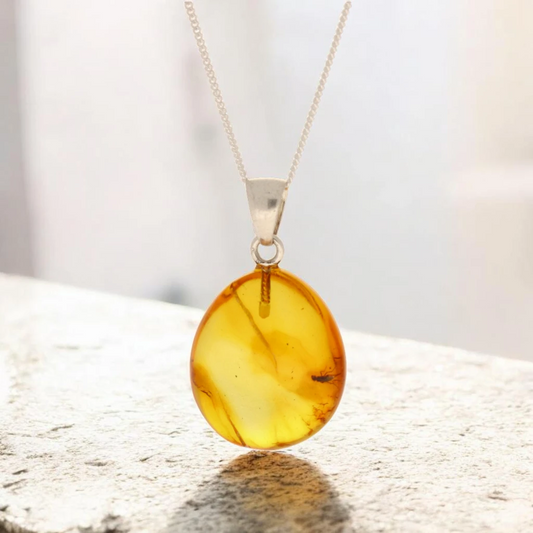 Get your Nature’s Timekeeper – Baltic Amber Insect Silver Necklace online now or in store at Forever Gems in Franschhoek, South Africa